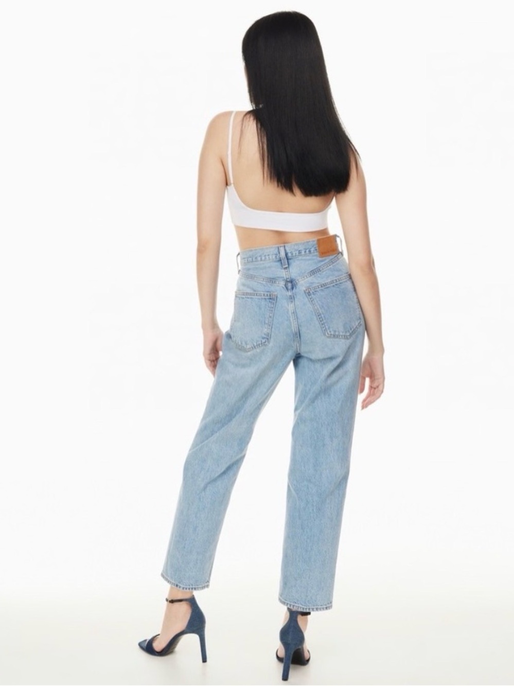 ARITZIA Denim Forum Joni high rise loose Light Blue Wide Leg Jeans 100% Cotton - Picture 2 of 14